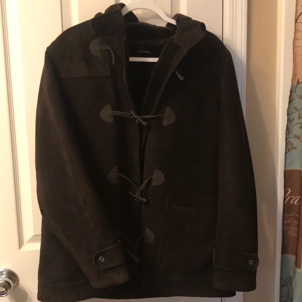 Chaps brown suede jacket Size large